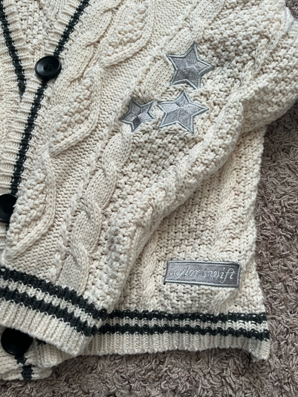 Taylor Swift Folklore Cardigan with TS Patch - Picture 2 of 5